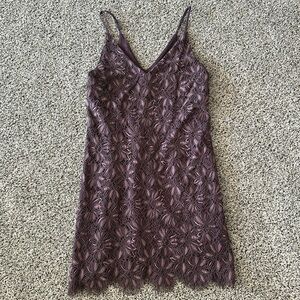 Purple floral mini dress